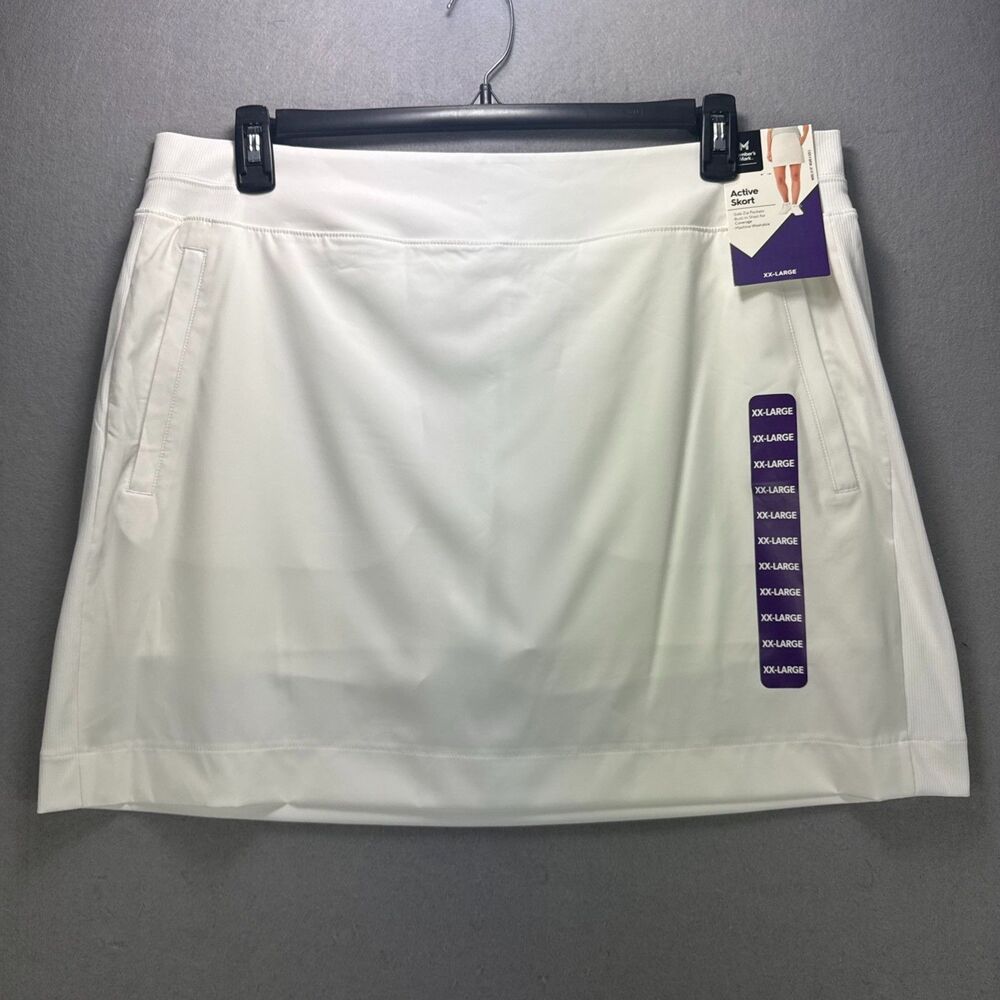 NWT Member's Mark Skort Women's XXL White Built in Shorts Tennis Lightweight